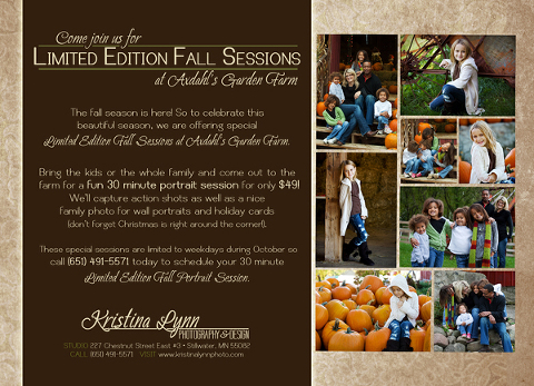 Fall Limited Edition Portrait Sessions at Axdahl's Garden Farm