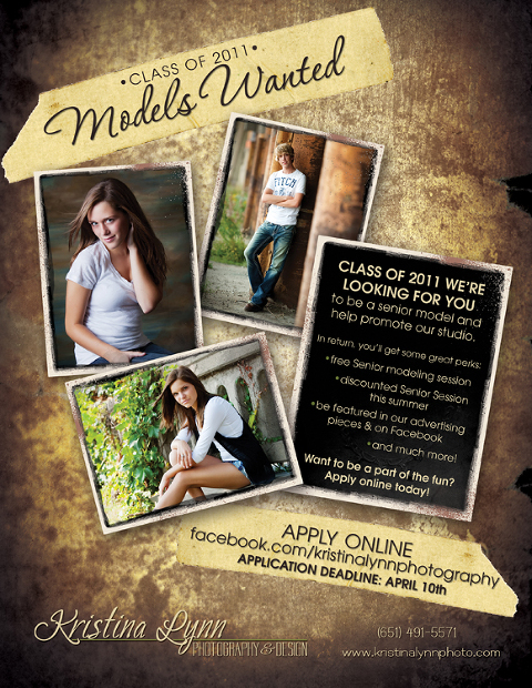 Class of 2011 Senior Models Wanted