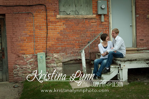 on location engagement session in Clarion Iowa