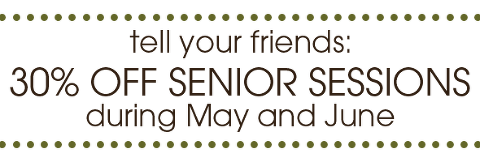 High School Senior Photography Sale May and June Denver Clarion Iowa