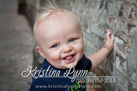 Denver CDenver Colorado based portrait photographer Kristina Lynn shares images from a 1 year old childrens session.olorado photographer Kristina Lynn photographs a 1 year old in an urban setting.