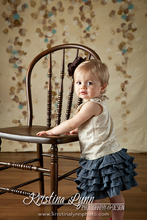 One year old child portrait session in studio by Kristina Lynn Photography & Design based in Denver, CO