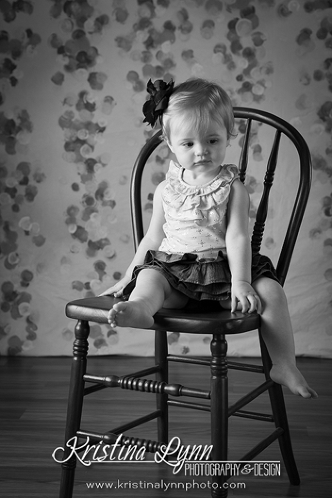 One year old child portrait session in studio by Kristina Lynn Photography & Design based in Denver, CO