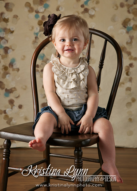 One year old child portrait session in studio by Kristina Lynn Photography & Design based in Denver, CO