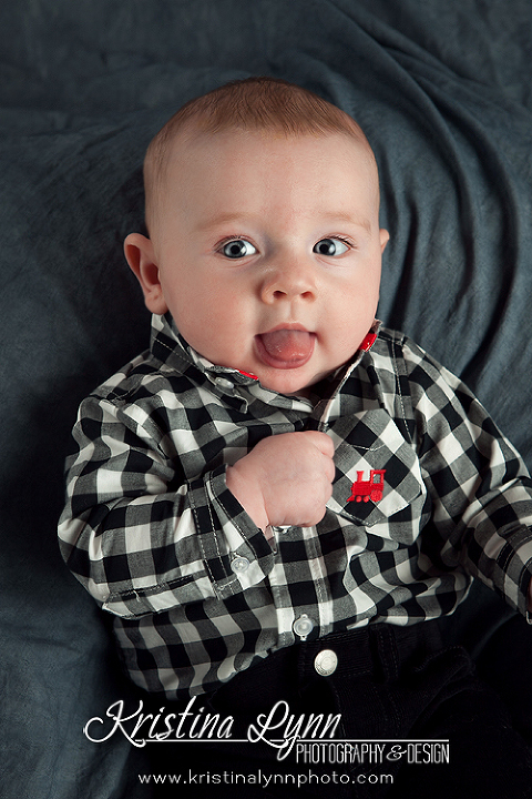 4 month old baby session by Denver based kids photographer Kristina Lynn Photography & Design