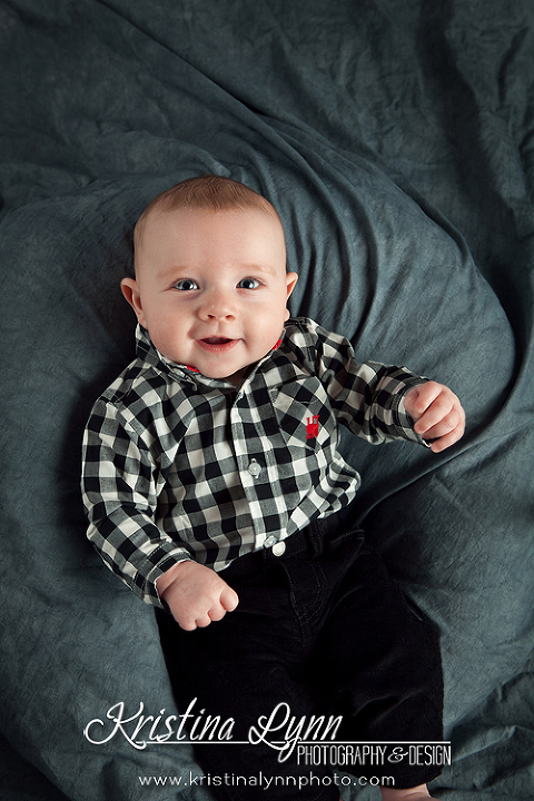 4 month old baby session by Denver based kids photographer Kristina Lynn Photography & Design