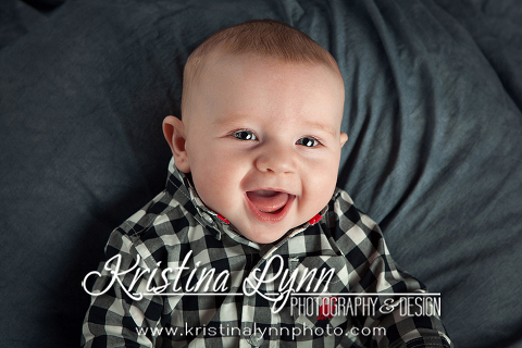 4 month old baby session by Denver based kids photographer Kristina Lynn Photography & Design