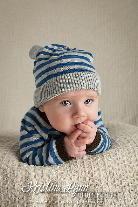 4 month old baby session by Denver based kids photographer Kristina Lynn Photography & Design