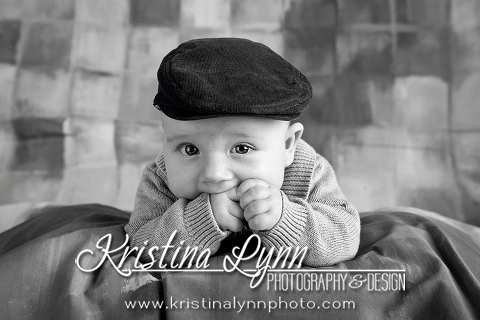4 month old baby session by Denver based kids photographer Kristina Lynn Photography & Design