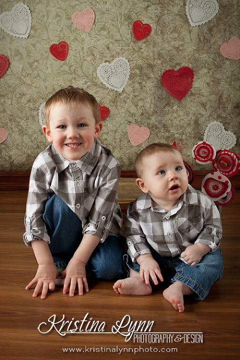 Valentine's Kids Portrait Session by Denver Photographer Kristina Lynn Photography & Design