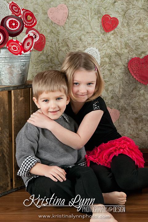 Valentine's Kids Portrait Session by Denver Photographer Kristina Lynn Photography & Design