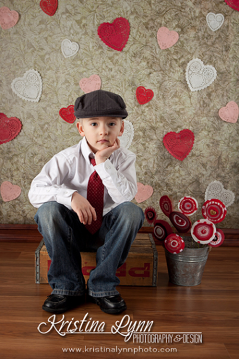 Valentine's Kids Portrait Session by Denver Photographer Kristina Lynn Photography & Design