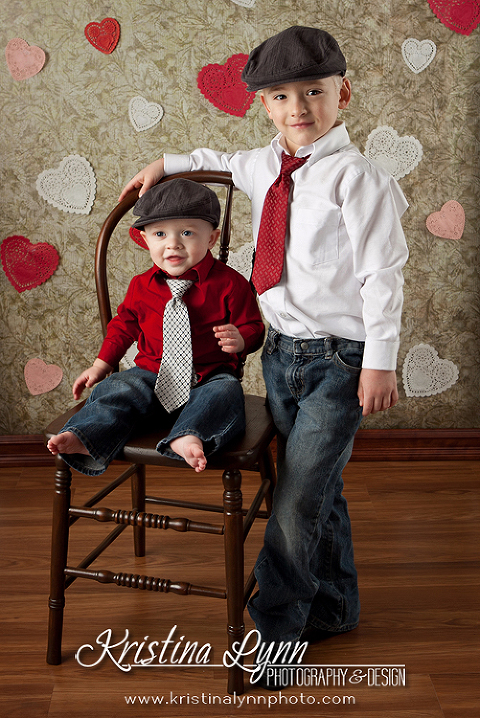 Valentine's Kids Portrait Session by Denver Photographer Kristina Lynn Photography & Design