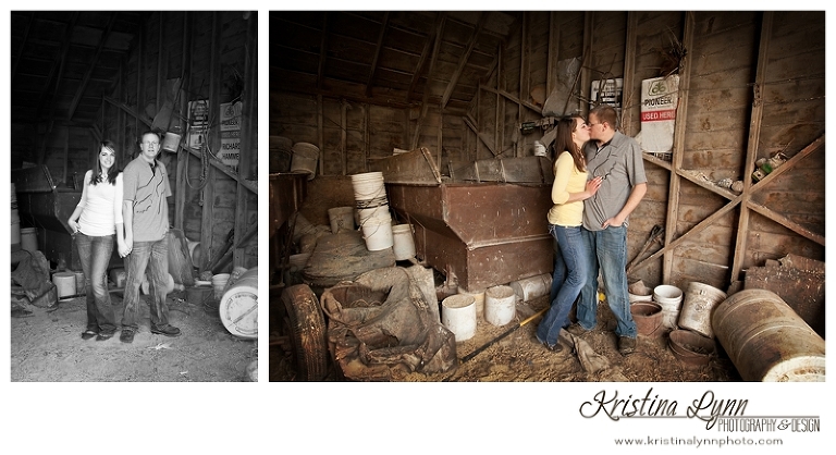 Farm wedding engagement session by Denver Photographer Kristina Lynn Photography & Design