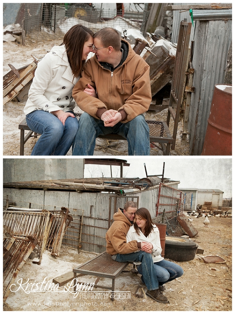 Farm wedding engagement session by Denver Photographer Kristina Lynn Photography & Design