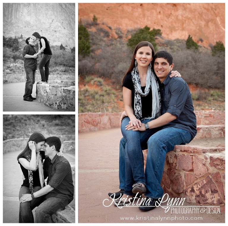 A Colorado Springs wedding engagement photo session by Denver photographer Kristina Lynn Photography & Design.