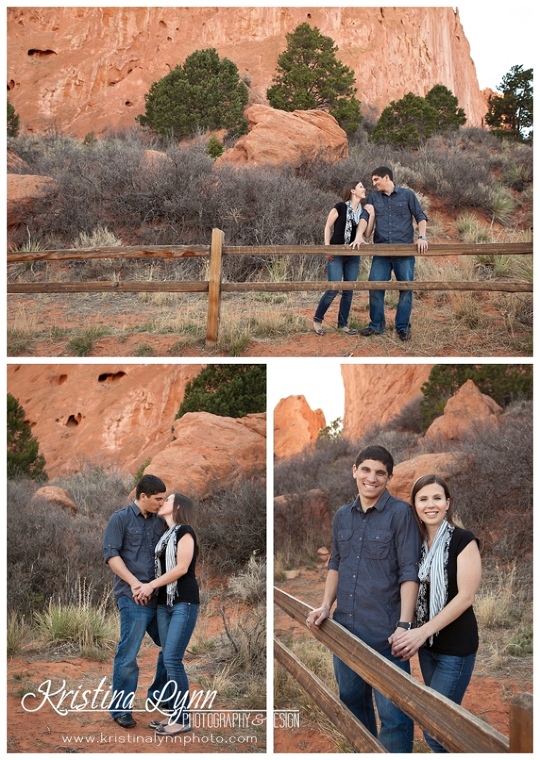 A Colorado Springs wedding engagement photo session by Denver photographer Kristina Lynn Photography & Design.