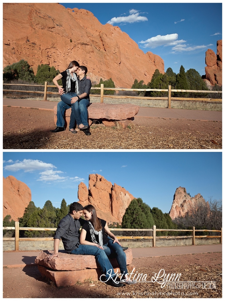 A Colorado Springs wedding engagement photo session by Denver photographer Kristina Lynn Photography & Design.