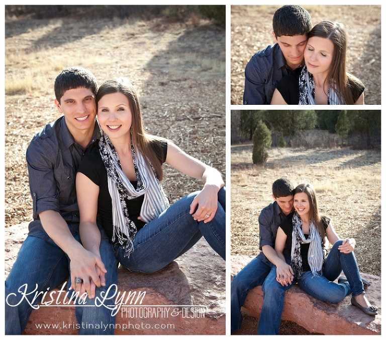 A Colorado Springs wedding engagement photo session by Denver photographer Kristina Lynn Photography & Design.