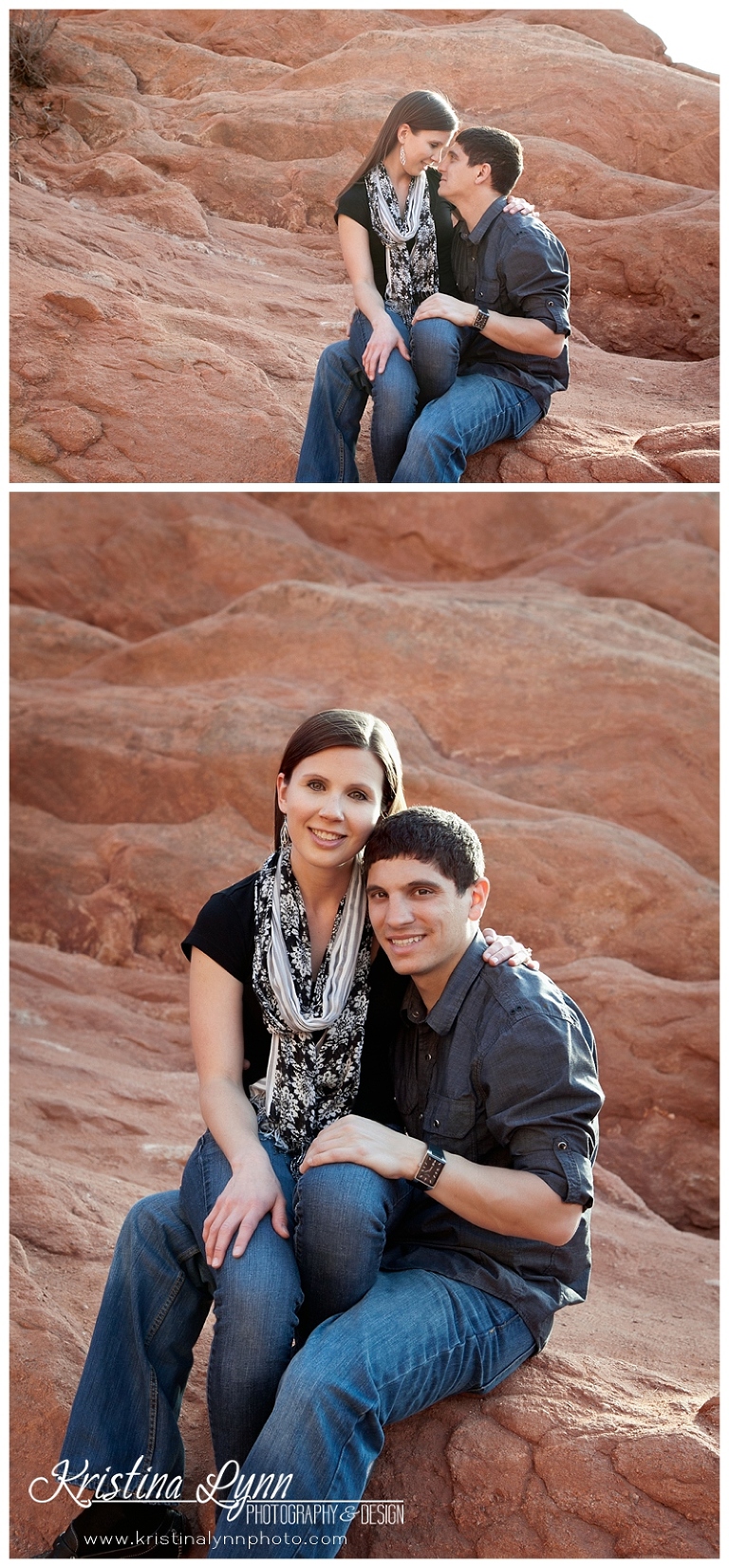 A Colorado Springs wedding engagement photo session by Denver photographer Kristina Lynn Photography & Design.