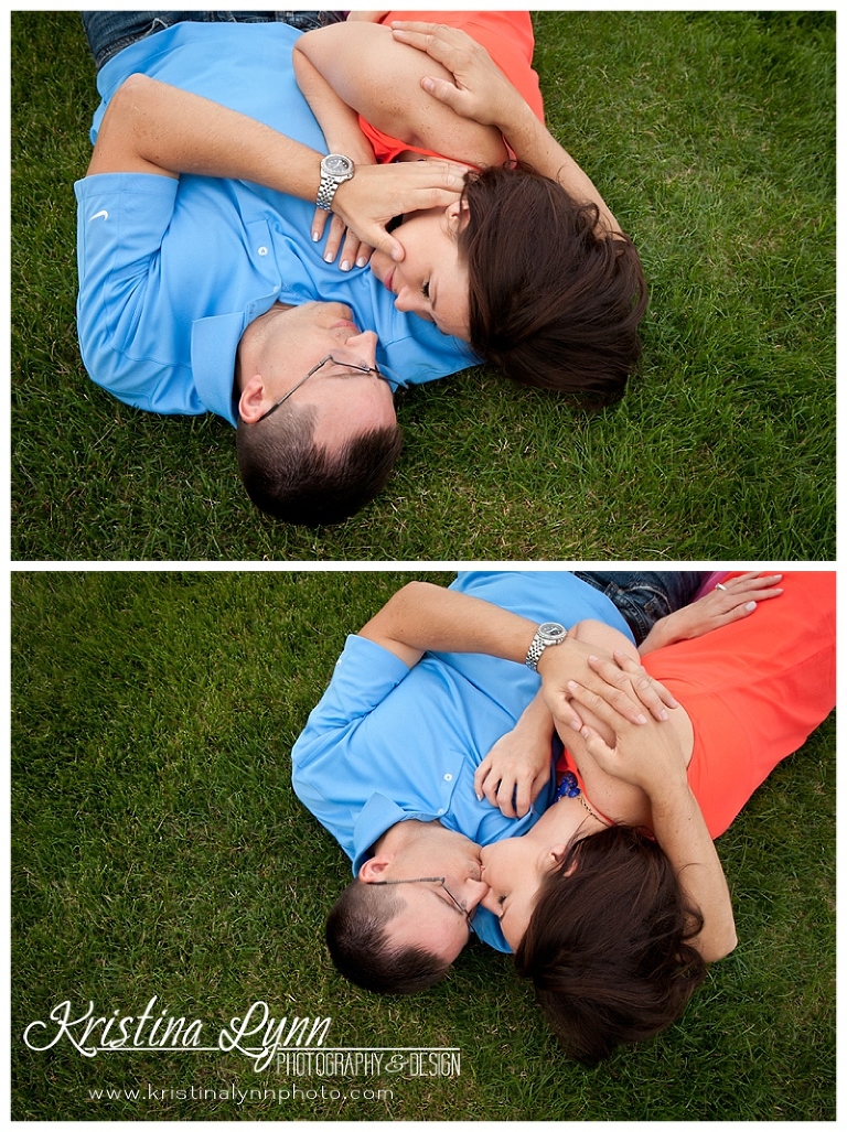 A midwest urban engagement session in Downtown Des Moines, Iowa by Denver Colorado based photograher Kristina Lynn Photography & Design.