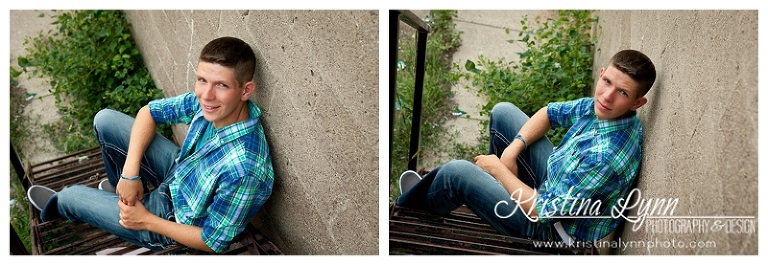 A high school senior photography session with Denver, CO photographer Kristina Lynn Photography & Design at her Clarion, IA portraits studio.