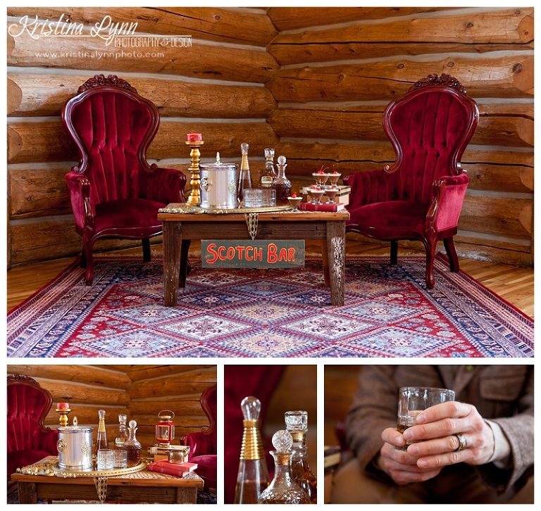 Rustic Luxury winter wedding styled shoot photographed by Denver, Colorado photographer Kristina Lynn Photography & Design.