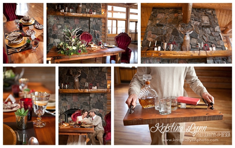 Rustic Luxury winter wedding styled shoot photographed by Denver, Colorado photographer Kristina Lynn Photography & Design.