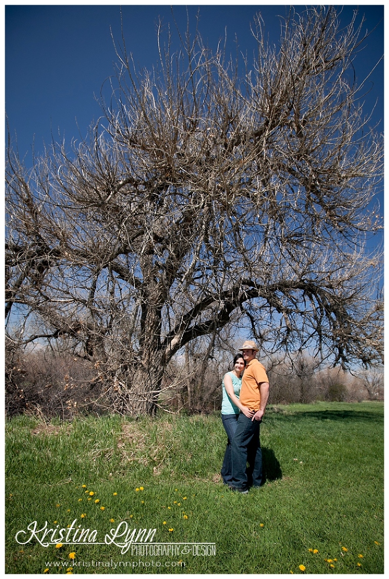 An outdoor engagement photography shoot by Denver wedding photographer Kristina Lynn Photography & Design.