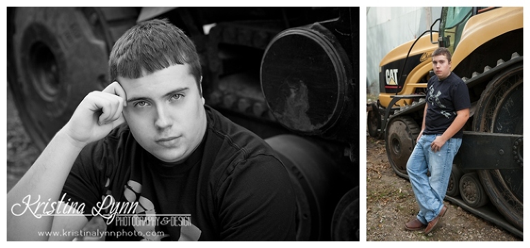 A high school senior photo shoot at a family farm by Denver photographer Kristina Lynn Photography & Design.