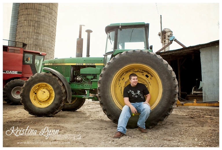 A high school senior photo shoot at a family farm by Denver photographer Kristina Lynn Photography & Design.