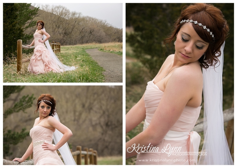 Outdoor wedding portraits by Denver wedding photographer Kristina Lynn Photography & Design