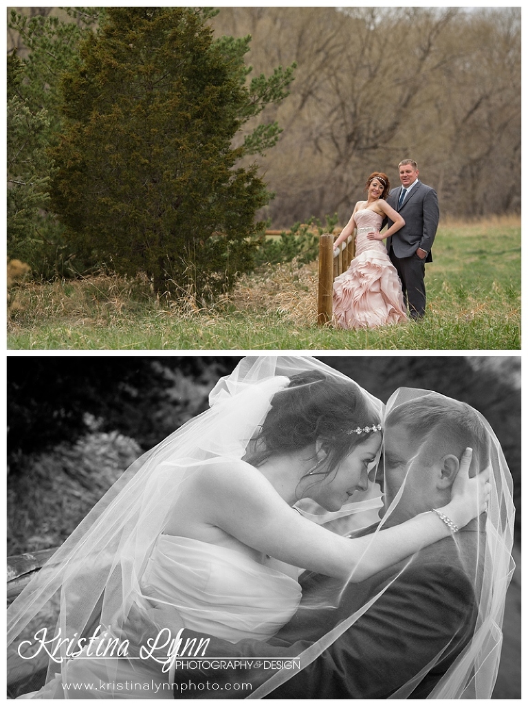 Outdoor wedding portraits by Denver wedding photographer Kristina Lynn Photography & Design