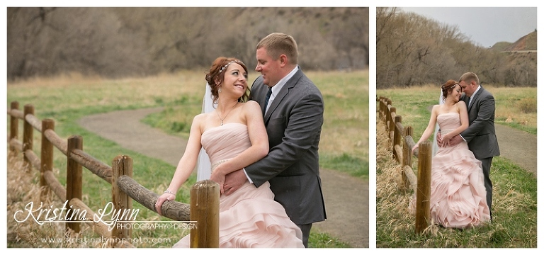 Outdoor wedding portraits by Denver wedding photographer Kristina Lynn Photography & Design