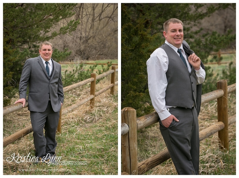 Outdoor wedding portraits by Denver wedding photographer Kristina Lynn Photography & Design
