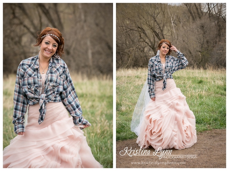 Outdoor wedding portraits by Denver wedding photographer Kristina Lynn Photography & Design