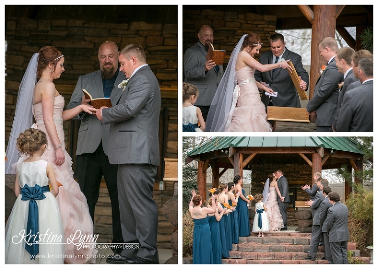 An outdoor wedding ceremony in Golden, CO by Denver wedding photographer Kristina Lynn Photography & Design
