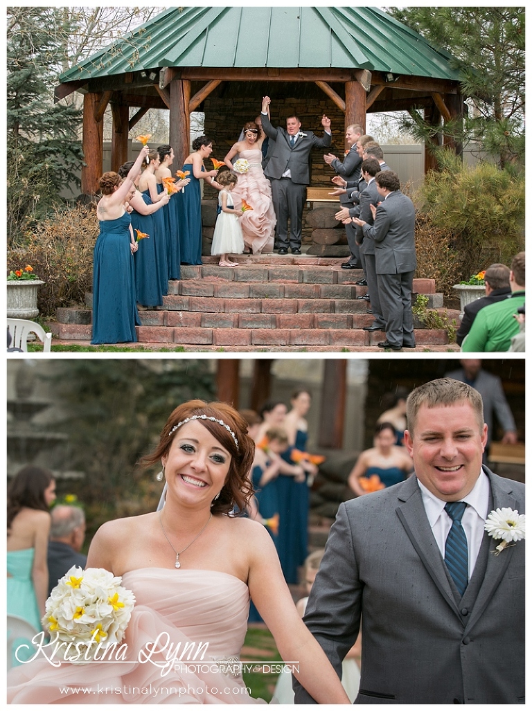 An outdoor wedding ceremony in Golden, CO by Denver wedding photographer Kristina Lynn Photography & Design