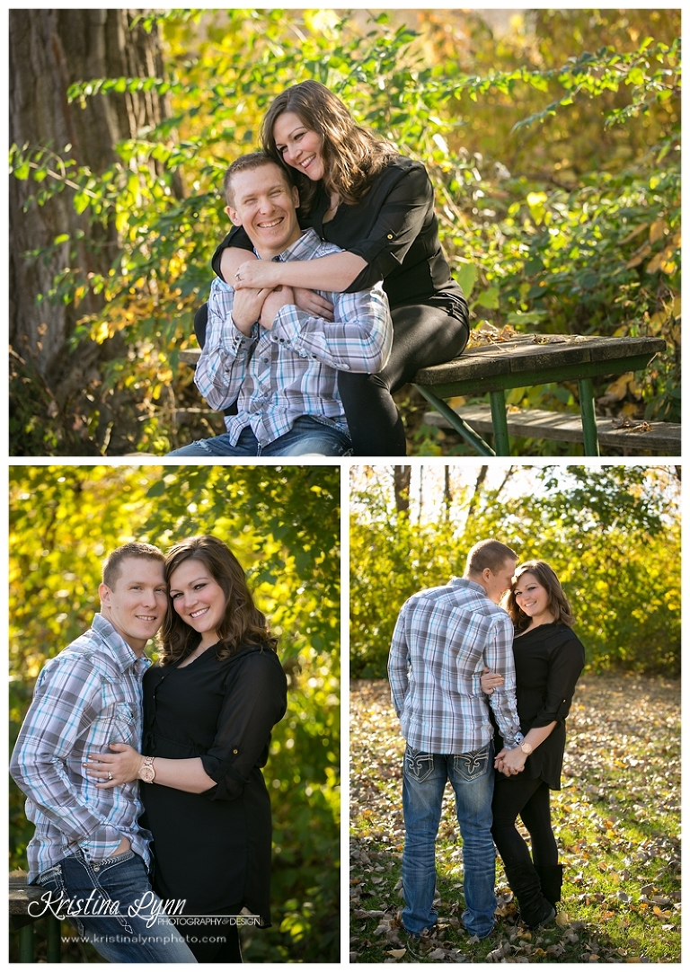 An outdoor fall engagement session by Denver Colorado wedding photographer Kristina Lynn Photography & Design.