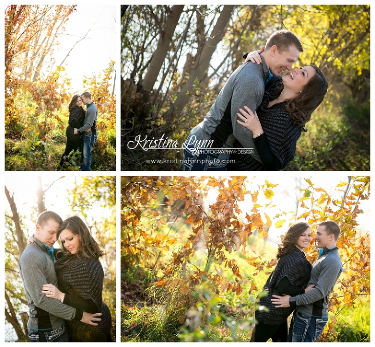 An outdoor fall engagement session by Denver Colorado wedding photographer Kristina Lynn Photography & Design.