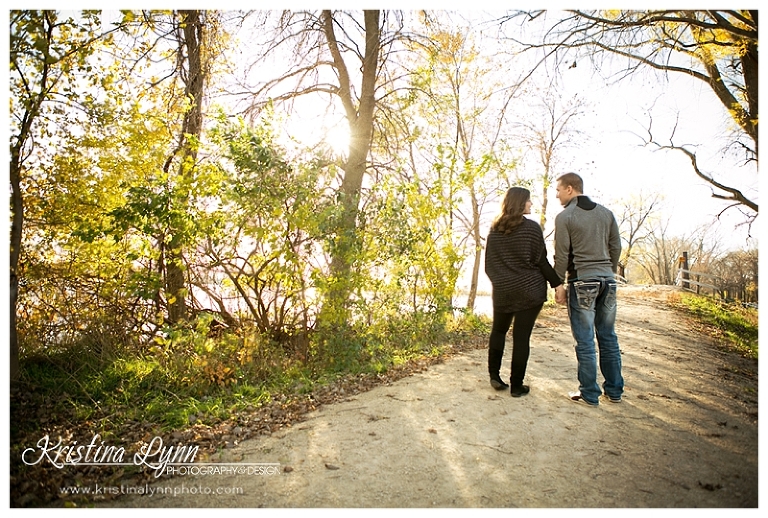 An outdoor fall engagement session by Denver Colorado wedding photographer Kristina Lynn Photography & Design.