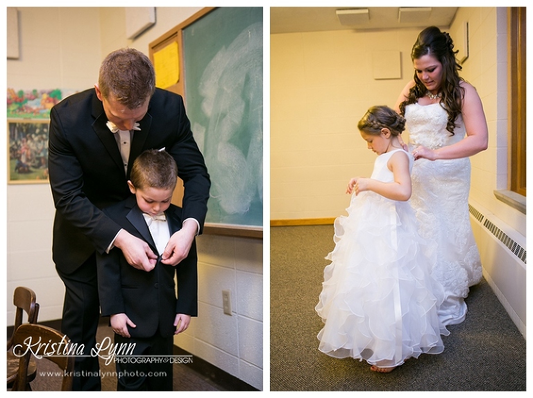A spring chuch wedding in Iowa by Denver wedding photographer Kristina Lynn Photography & Design.