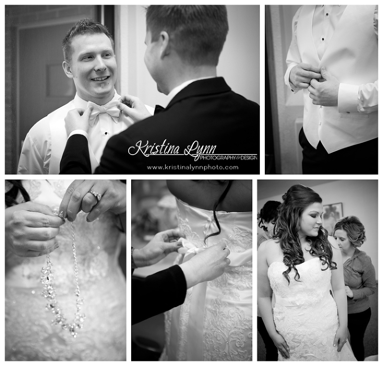 A spring chuch wedding in Iowa by Denver wedding photographer Kristina Lynn Photography & Design.