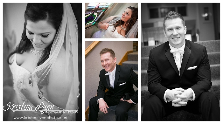 A spring chuch wedding in Iowa by Denver wedding photographer Kristina Lynn Photography & Design.