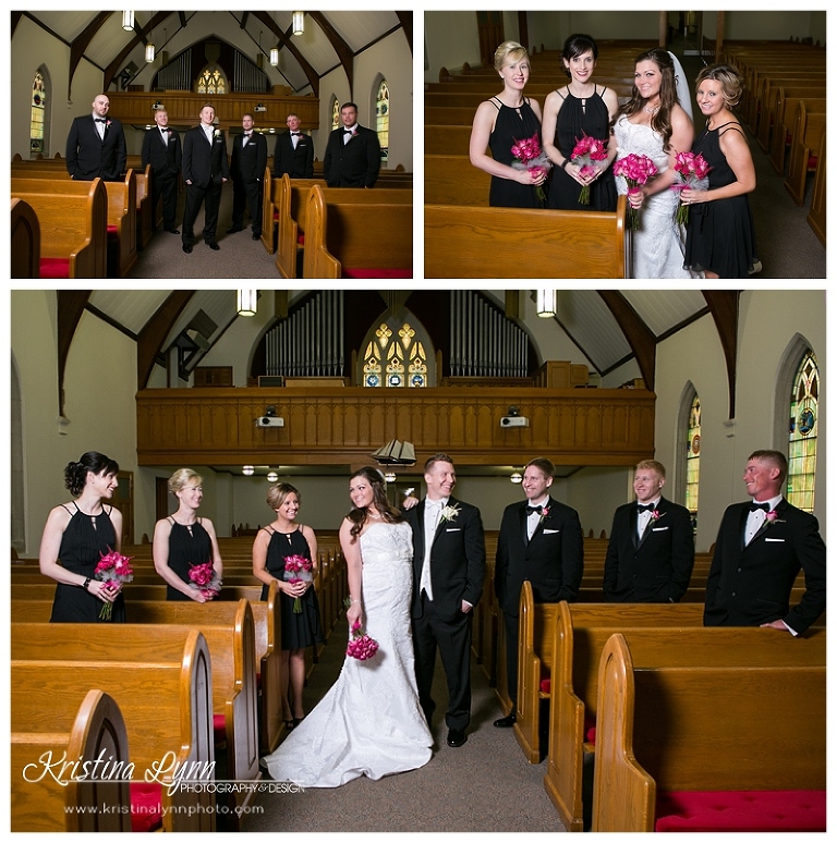 A spring chuch wedding in Iowa by Denver wedding photographer Kristina Lynn Photography & Design.