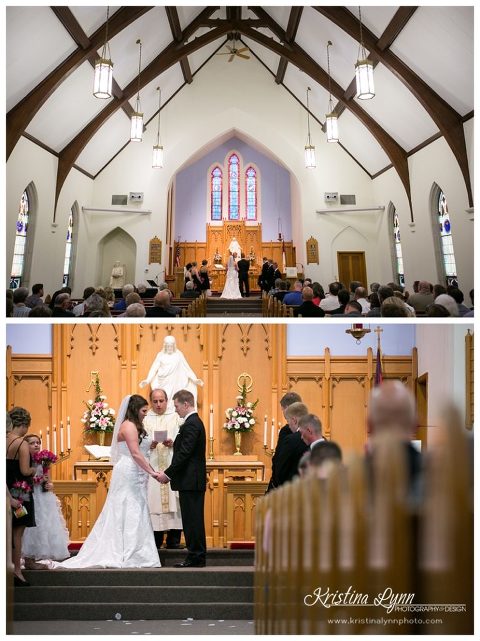 A spring chuch wedding in Iowa by Denver wedding photographer Kristina Lynn Photography & Design.
