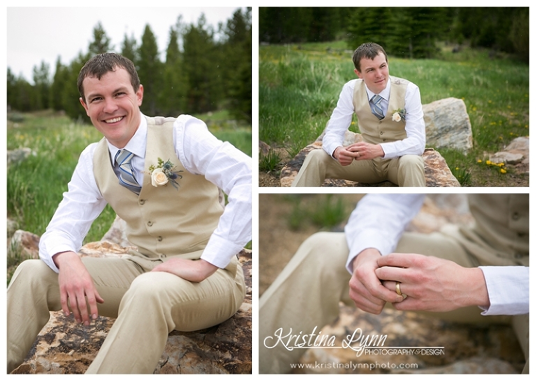 An outdoor mountain wedding at Lake Dillon by Denver wedding photographer Kristina Lynn Photography & Design.