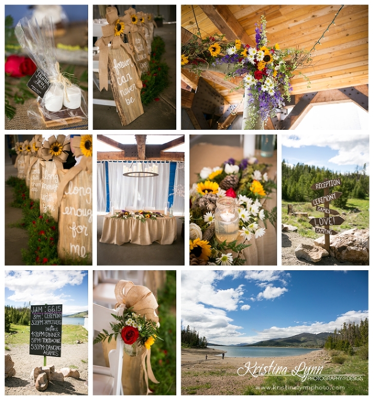 An outdoor mountain wedding at Lake Dillon by Denver wedding photographer Kristina Lynn Photography & Design.
