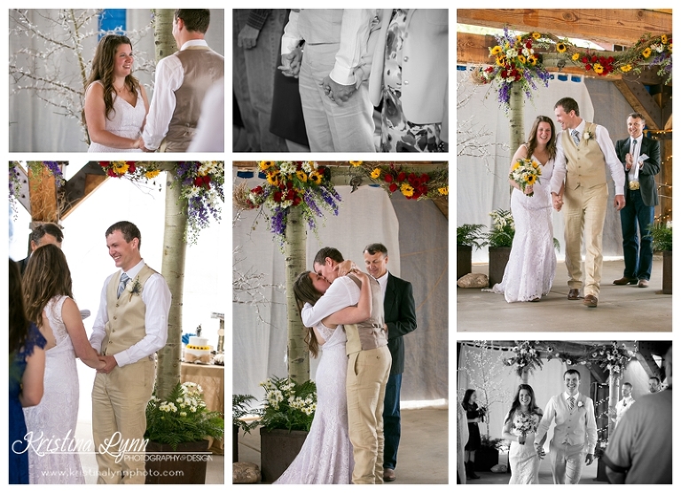 An outdoor mountain wedding at Lake Dillon by Denver wedding photographer Kristina Lynn Photography & Design.