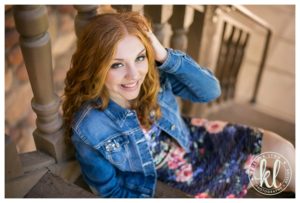 A high school senior girl photo shoot at Highlands Ranch Mansion by Littleton photographer Kristina Lynn Photography & Design